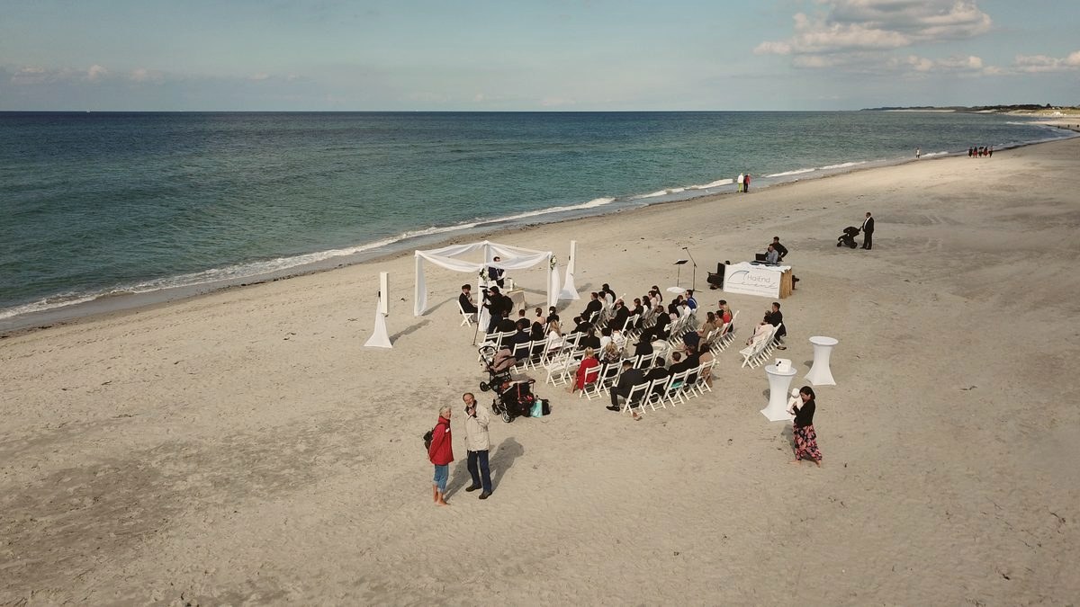 Strandlocation aus der Luft